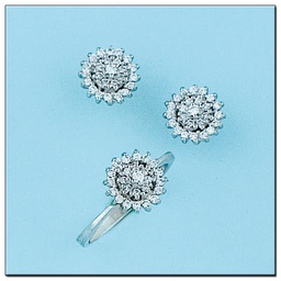 [LCR630BP] PENDIENTES ORO BLANCO 18KL DIAMANTES