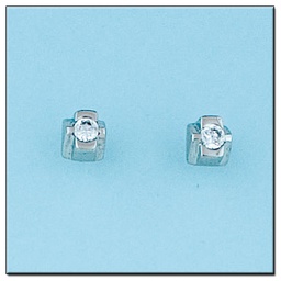 [LCR371B] PENDIENTES ORO BLANCO 18KL DIAMANTES