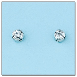 [LCR378B] PENDIENTES ORO BLANCO 18KL DIAMANTES