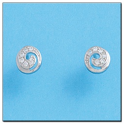 [LCR414B] PENDIENTES ORO BLANCO 18KL DIAMANTES