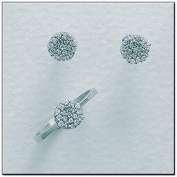 [LCR622BP] PENDIENTES ORO BLANCO 18KL DIAMANTES