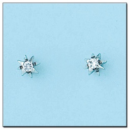 [LCR385B] PENDIENTES ORO BLANCO 18KL DIAMANTES