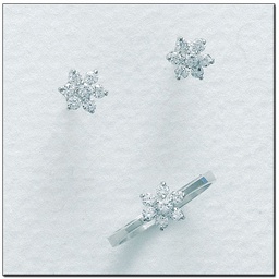 [LCR618BP] PENDIENTES ORO BLANCO 18KL DIAMANTES