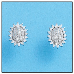 [LCR415B] PENDIENTES ORO BLANCO 18KL DIAMANTES