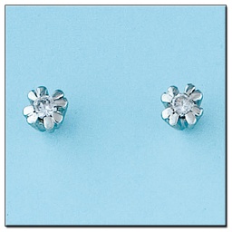 [LCR369B] PENDIENTES ORO BLANCO 18KL DIAMANTES