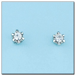 [LCR379B] PENDIENTES ORO BLANCO 18KL DIAMANTES