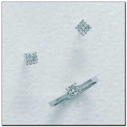 [LCR621BP] PENDIENTES ORO BLANCO 18KL DIAMANTES