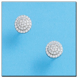 [LCR419B] PENDIENTES ORO BLANCO 18KL DIAMANTES