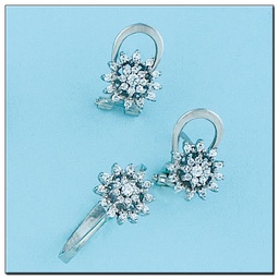 [LCR631BP] PENDIENTES ORO BLANCO 18KL DIAMANTES