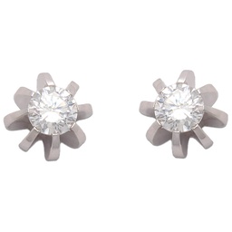 [LCR433B] PENDIENTES ORO BLANCO 18KL DIAMANTES