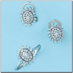 [LCR632BP] PENDIENTES ORO BLANCO 18KL DIAMANTES