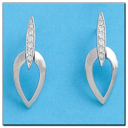 [LCR430B] PENDIENTES ORO BLANCO 18KL DIAMANTES