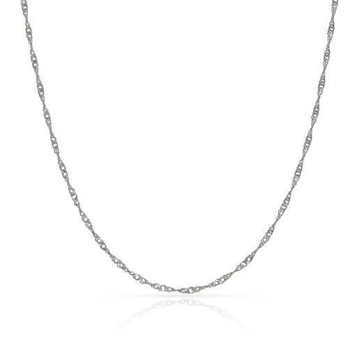 CADENA ORO BLANCO 18KL SINGAPUR - 1.50MM