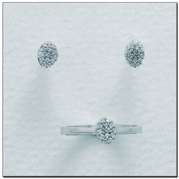 [LCR620BP] PENDIENTES ORO BLANCO 18KL DIAMANTES