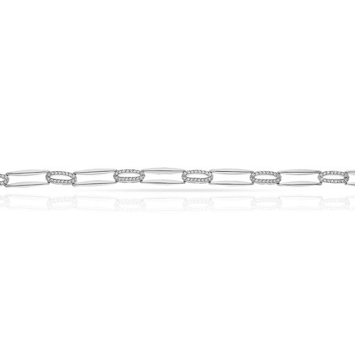 PULSERA ORO BLANCO 18KL CIRCONITAS