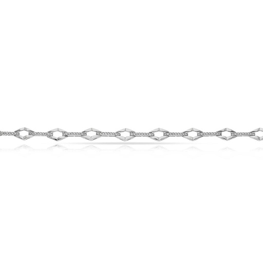 PULSERA ORO BLANCO 18KL CIRCONITAS