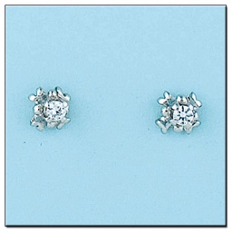 [LCR395B] PENDIENTES ORO BLANCO 18KL DIAMANTES