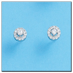 [LCR407B] PENDIENTES ORO BLANCO 18KL DIAMANTES