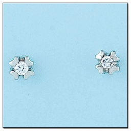 [LCR390B] PENDIENTES ORO BLANCO 18KL DIAMANTES