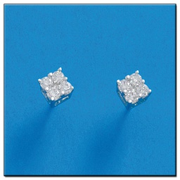 [LCR364B] PENDIENTES ORO BLANCO 18KL DIAMANTES