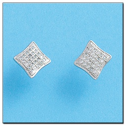 [LCR420B] PENDIENTES ORO BLANCO 18KL DIAMANTES