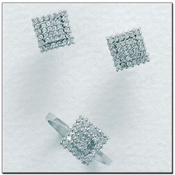 [LCR616BP] PENDIENTES ORO BLANCO 18KL DIAMANTES