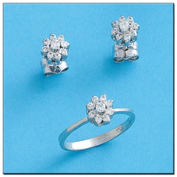 [LCR648BP] PENDIENTES ORO BLANCO 18KL DIAMANTES