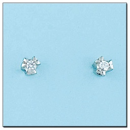 [LCR392B] PENDIENTES ORO BLANCO 18KL DIAMANTES