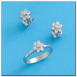 [LCR646BP] PENDIENTES ORO BLANCO 18KL DIAMANTES