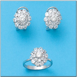 [LCR659BP] PENDIENTES ORO BLANCO 18KL DIAMANTES