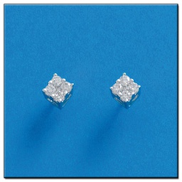 [LCR363B] PENDIENTES ORO BLANCO 18KL DIAMANTES