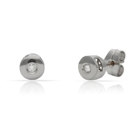 [LCR449B] PENDIENTES ORO BLANCO 18KL DIAMANTES CHATON - 5.50MM (copia)