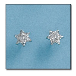 [P5706] PENDIENTES ORO BLANCO 18KL ESTRELLAS