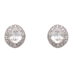 [P879] PENDIENTES ORO BLANCO 18KL OVAL