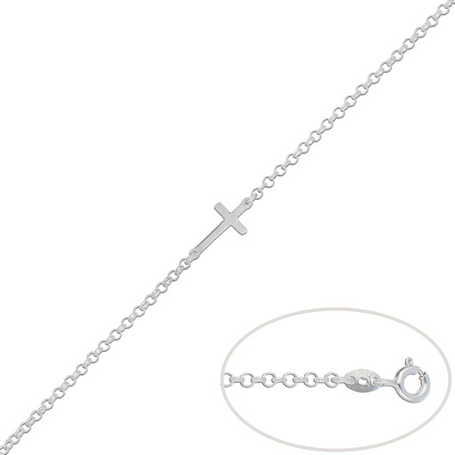 PULSERA PLATA 925MM CRUZ