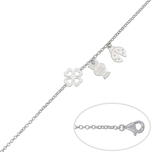 PULSERA PLATA 925MM DE LA SUERTE