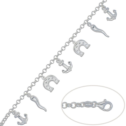 PULSERA PLATA 925MM DE LA SUERTE