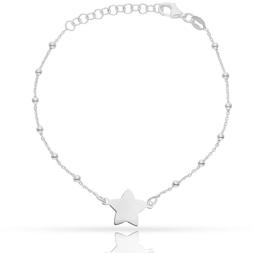PULSERA PLATA 925MM ESTRELLA + BOLAS