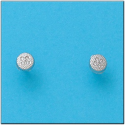 [P402] PENDIENTES ORO BLANCO 18KL REDONDOS