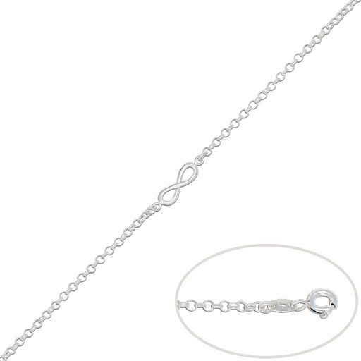 PULSERA PLATA 925MM INFINITO