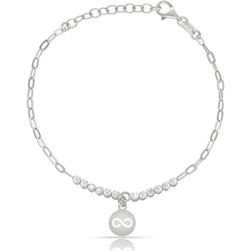 PULSERA PLATA 925MM INFINITO + CIRCONITAS