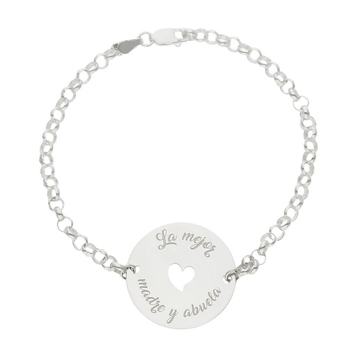 PULSERA PLATA 925MM LA MEJOR MAMA Y ABUELA