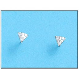 [P130] PENDIENTES ORO BLANCO 18KL TRIANGULARES