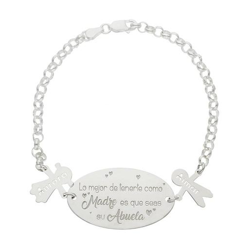 PULSERA PLATA 925MM MEJOR ABUELA