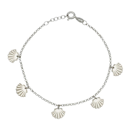PULSERA PLATA 925MM MINI CHARMS CONCHAS