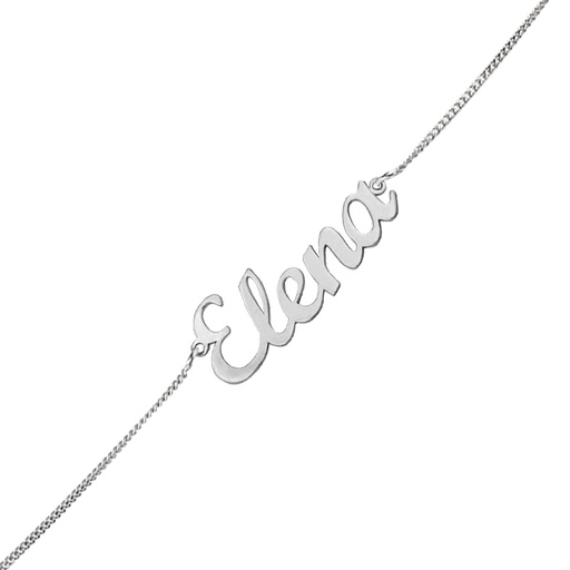 PULSERA PLATA 925MM NOMBRE MEDIANO