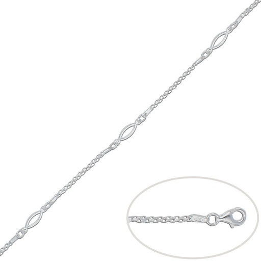PULSERA PLATA 925MM OVAL