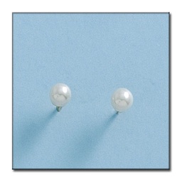 [P109] PENDIENTES ORO DE 18KL PERLAS SHELL 4MM