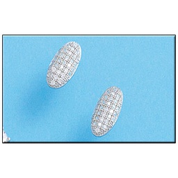 [AG1573] PENDIENTES OVAL CIRCONITAS PLATA 925MM 