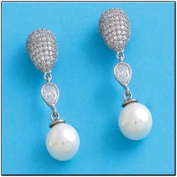 [AG1553] PENDIENTES PERLAS PLATA 925MM 